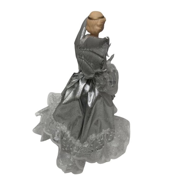 Holiday Light Up Angel Silver Wings and Dress Christmas Vintage Figurine - Picture 6 of 11